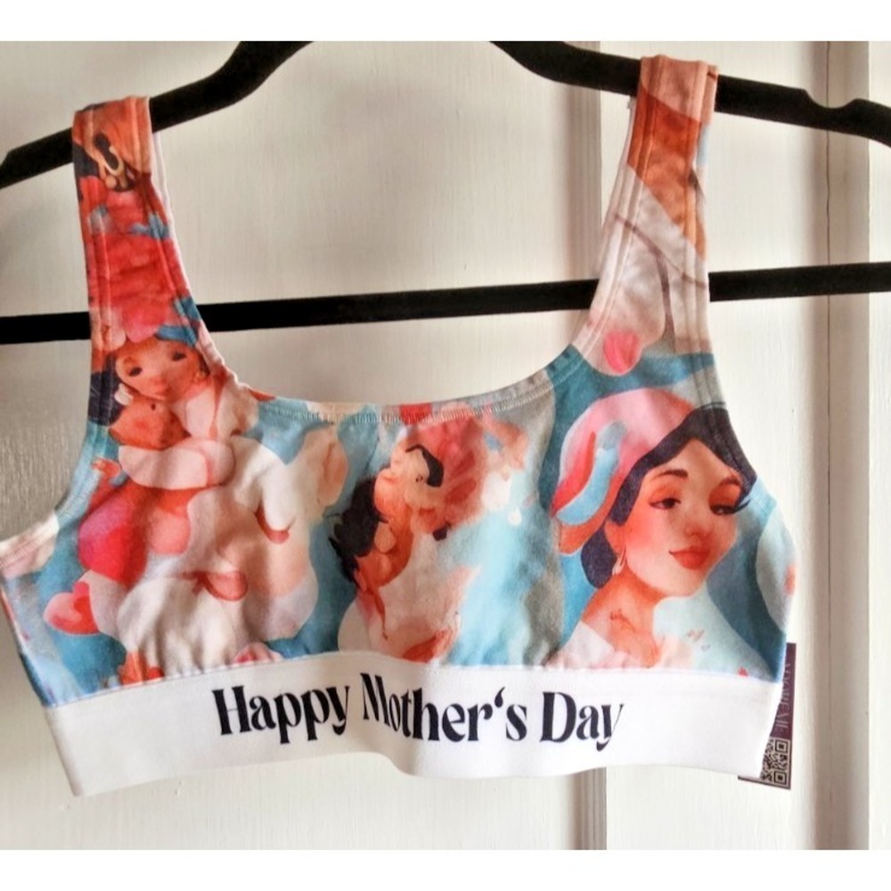NWT adore‎ me sport bralettes " HAPPY MOTHER'S DAY " sz S supima cotton